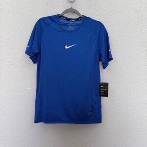 Nike Aeroreact Breathe Blue Short Sleeve Running Shirt 717972-455 Men Medium NEW